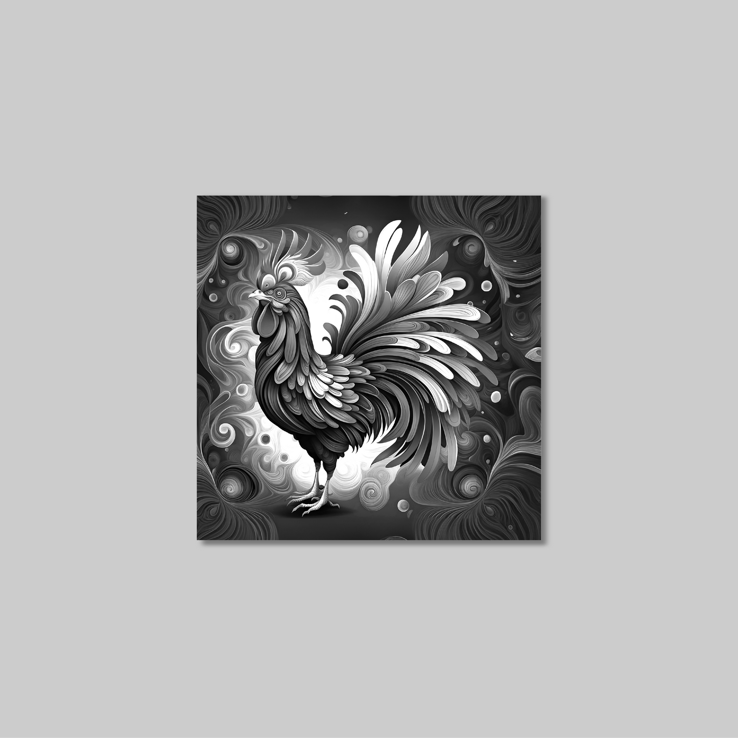 ABSTRACT COCKEREL **UNFRAMED ART PRINT**