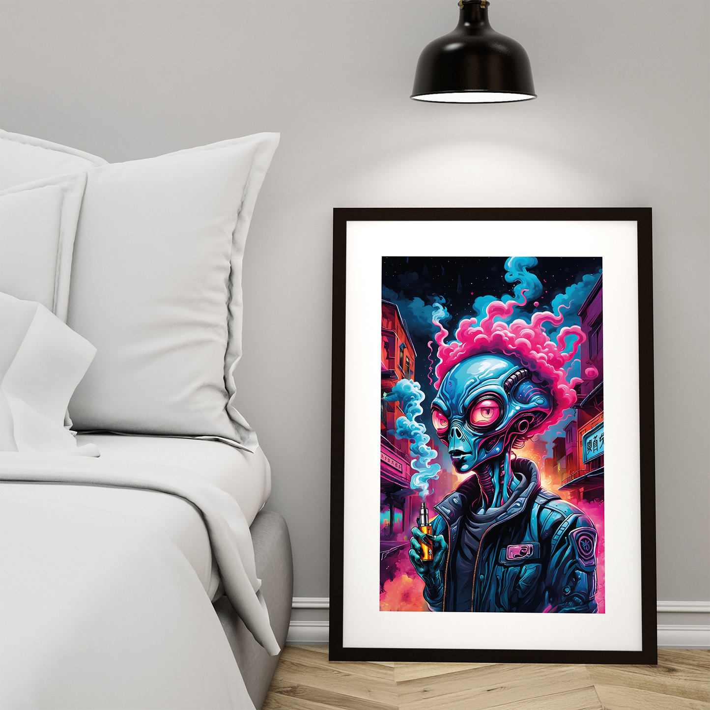 Alien Vaper - Exhale **UNFRAMED ART PRINT**