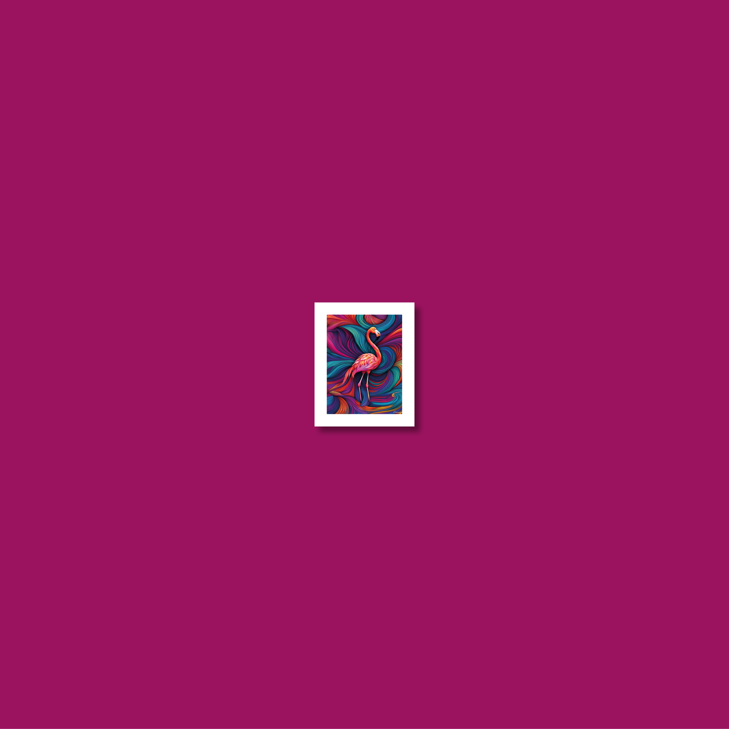 ABSTRACT FLAMINGO **UNFRAMED ART PRINT**