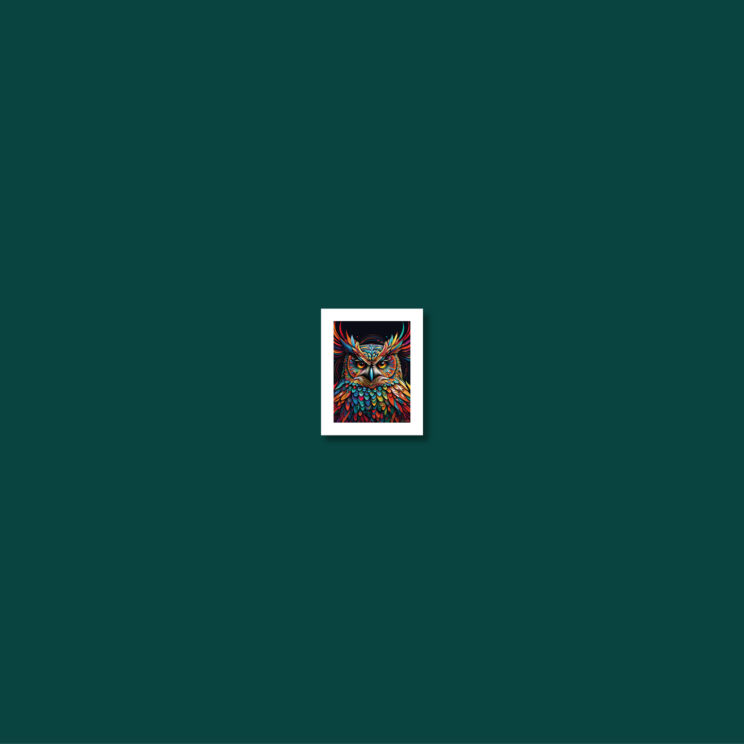 ABSTRACT OWL **UNFRAMED ART PRINT**