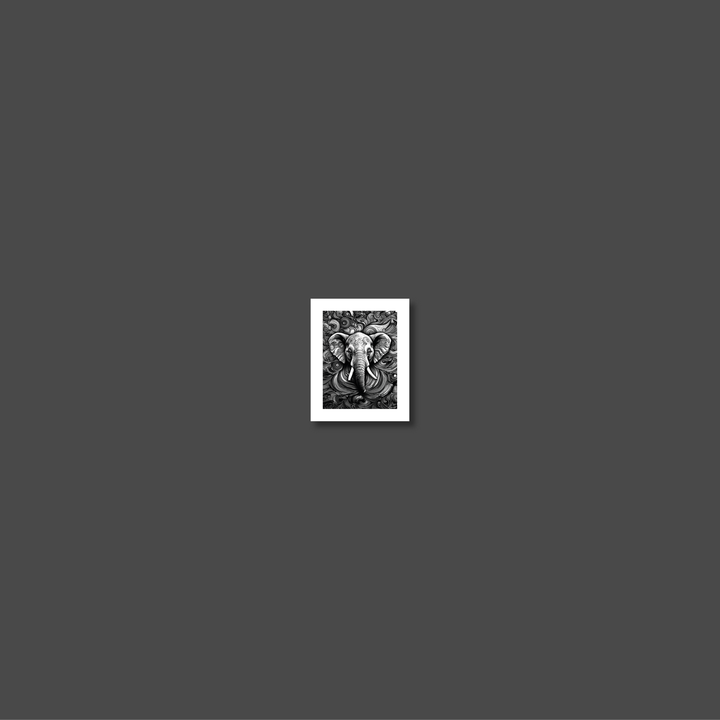 ABSTRACT ELEPHANT **UNFRAMED ART PRINT**
