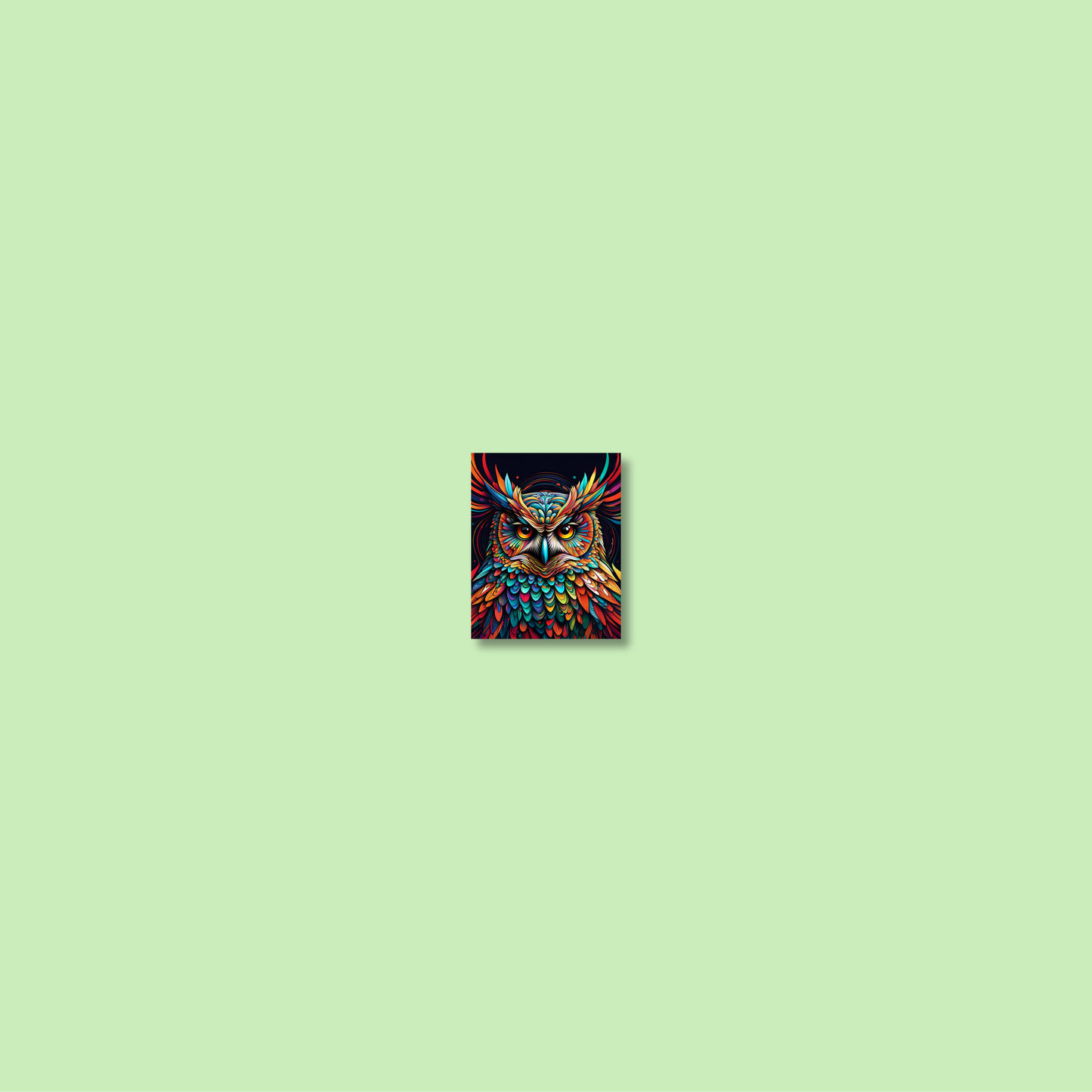 ABSTRACT OWL **UNFRAMED ART PRINT**