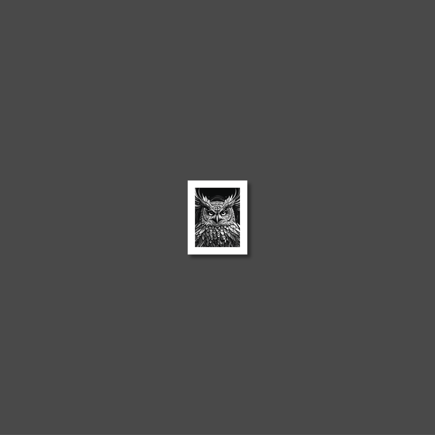 ABSTRACT OWL **UNFRAMED ART PRINT**