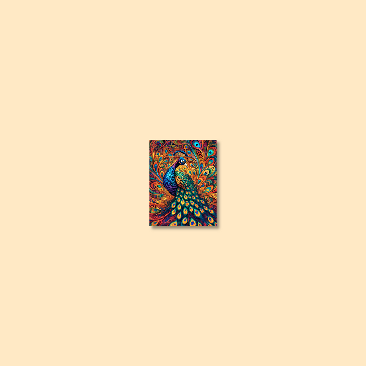 ABSTRACT PEACOCK **UNFRAMED ART PRINT**
