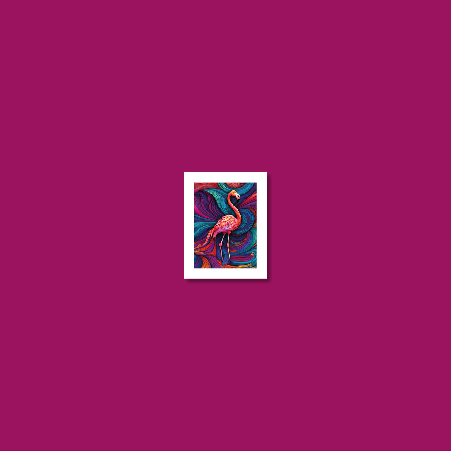 ABSTRACT FLAMINGO **UNFRAMED ART PRINT**