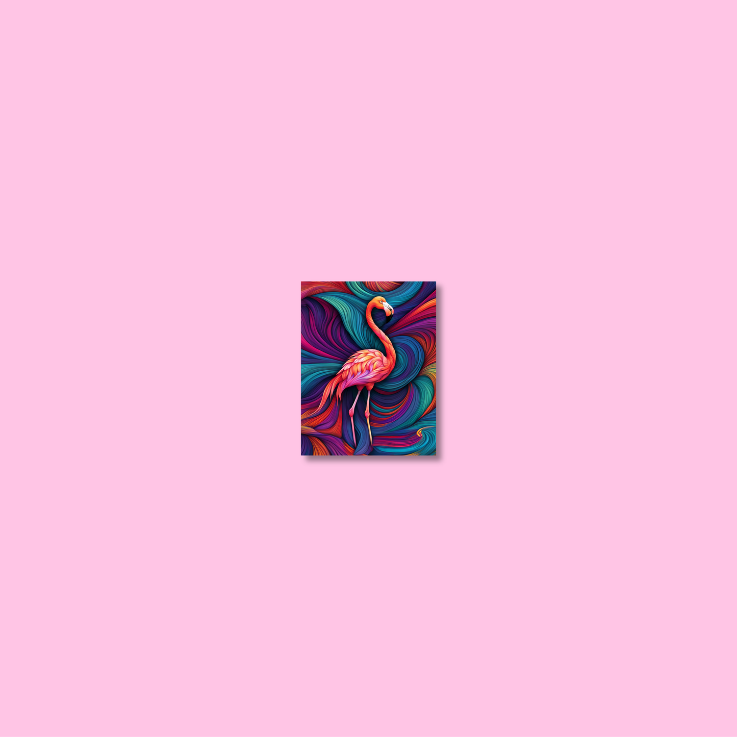 ABSTRACT FLAMINGO **UNFRAMED ART PRINT**