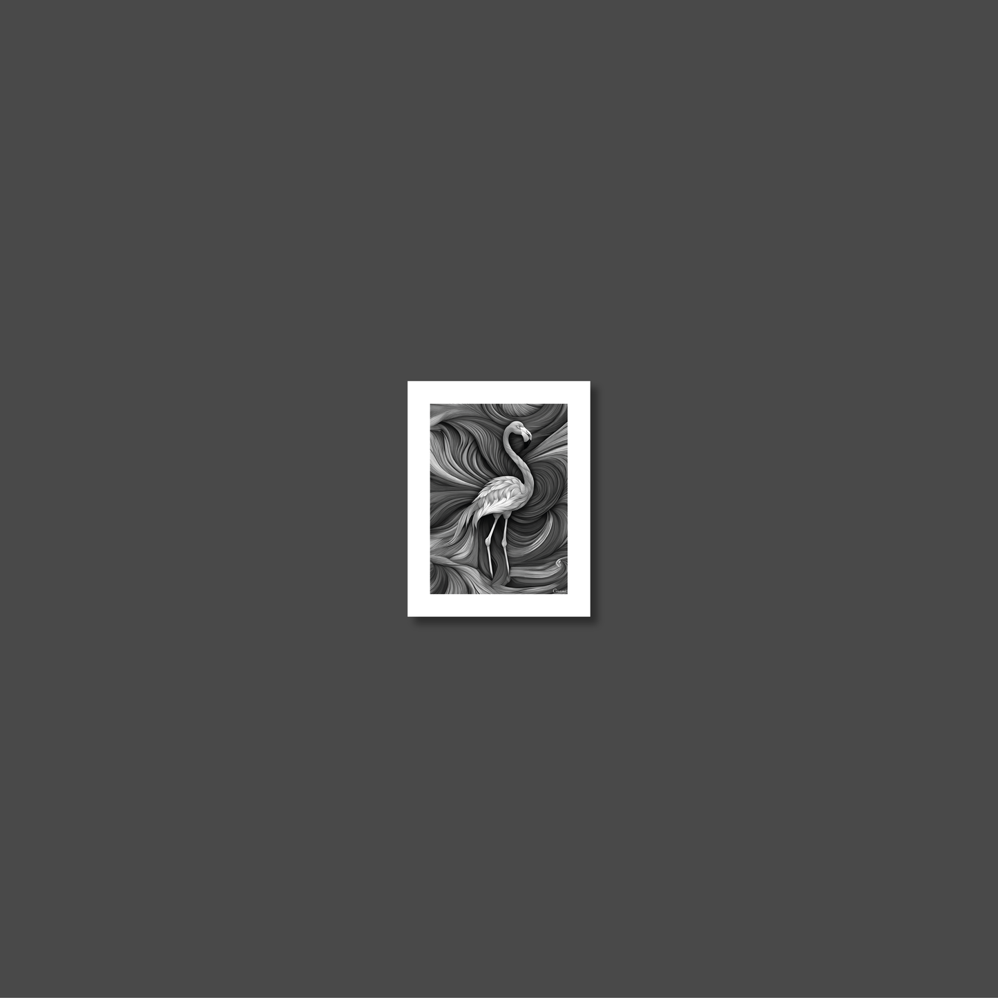 ABSTRACT FLAMINGO **UNFRAMED ART PRINT**