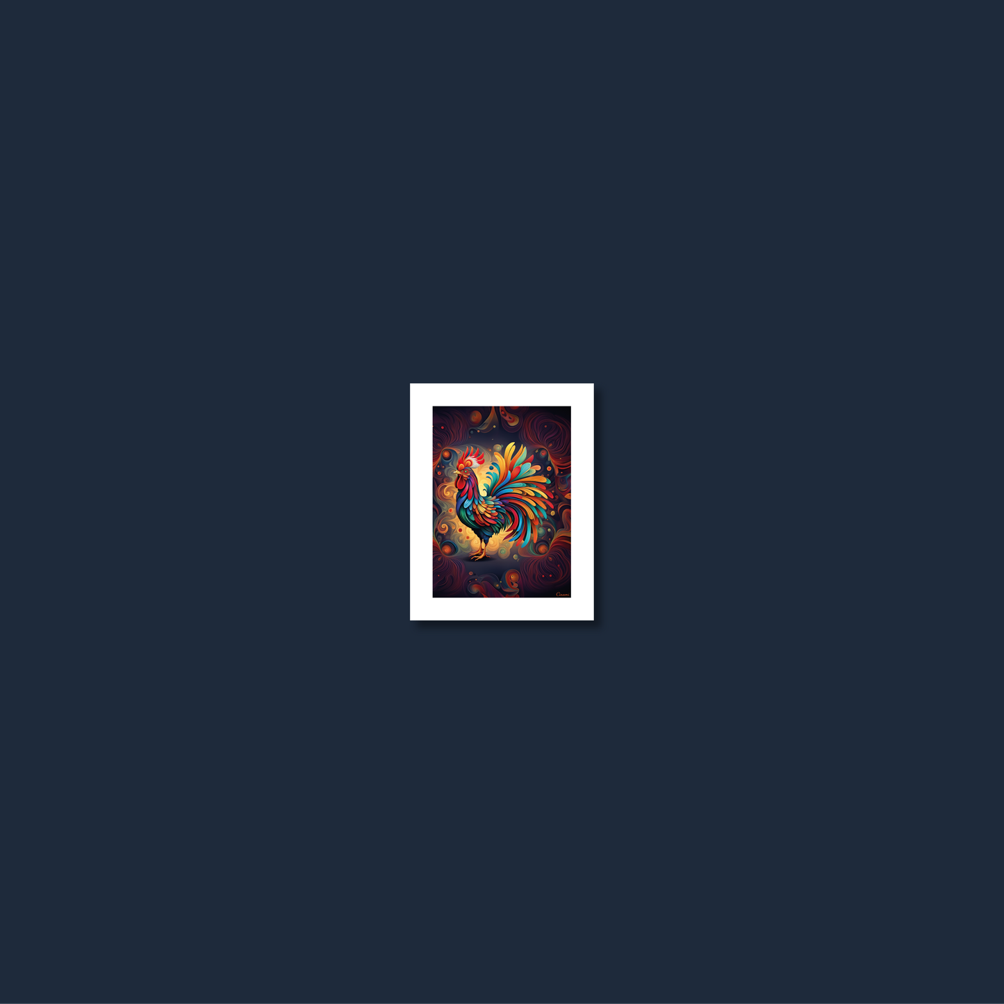 ABSTRACT COCKEREL **UNFRAMED ART PRINT**