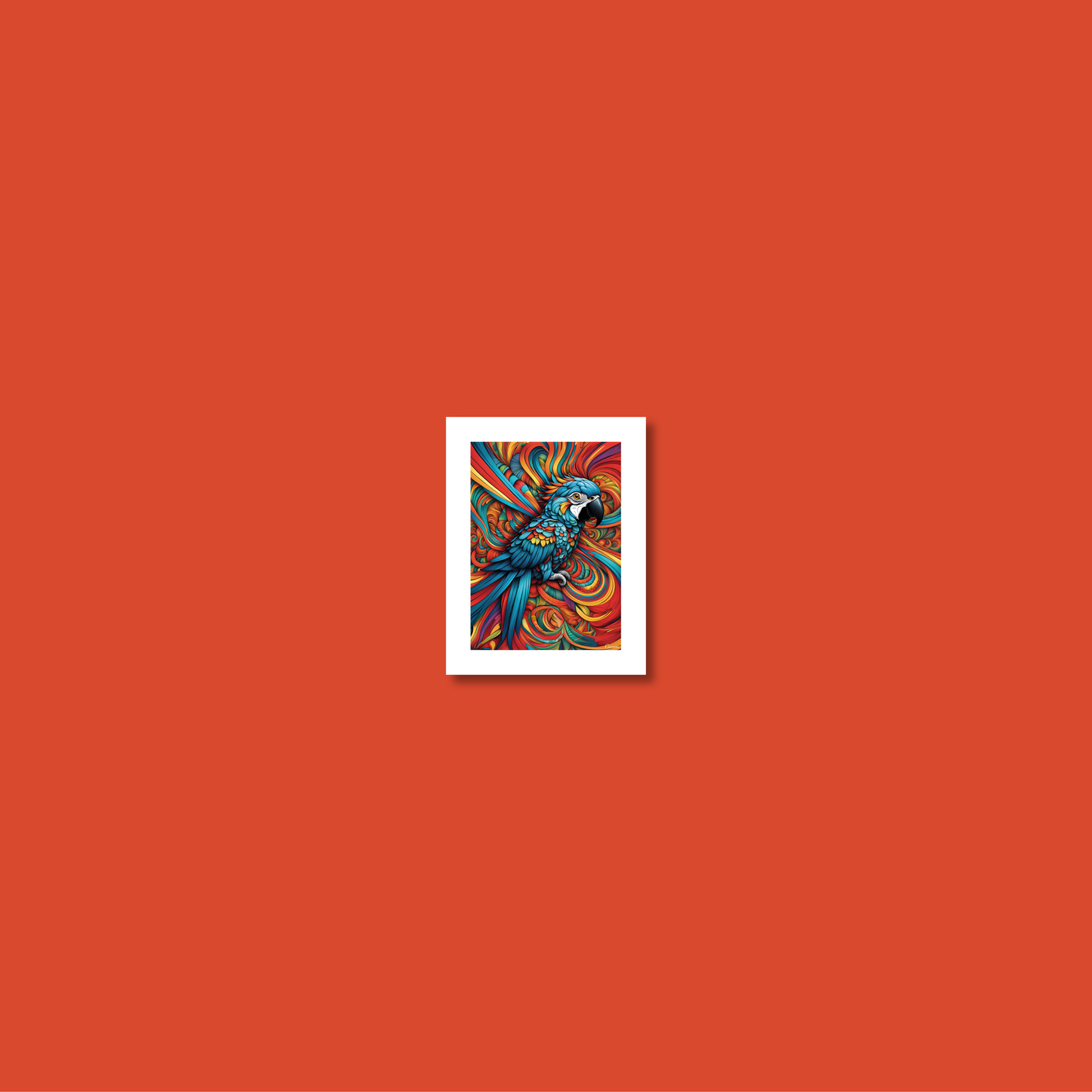 ABSTRACT PARROT **UNFRAMED ART PRINT**