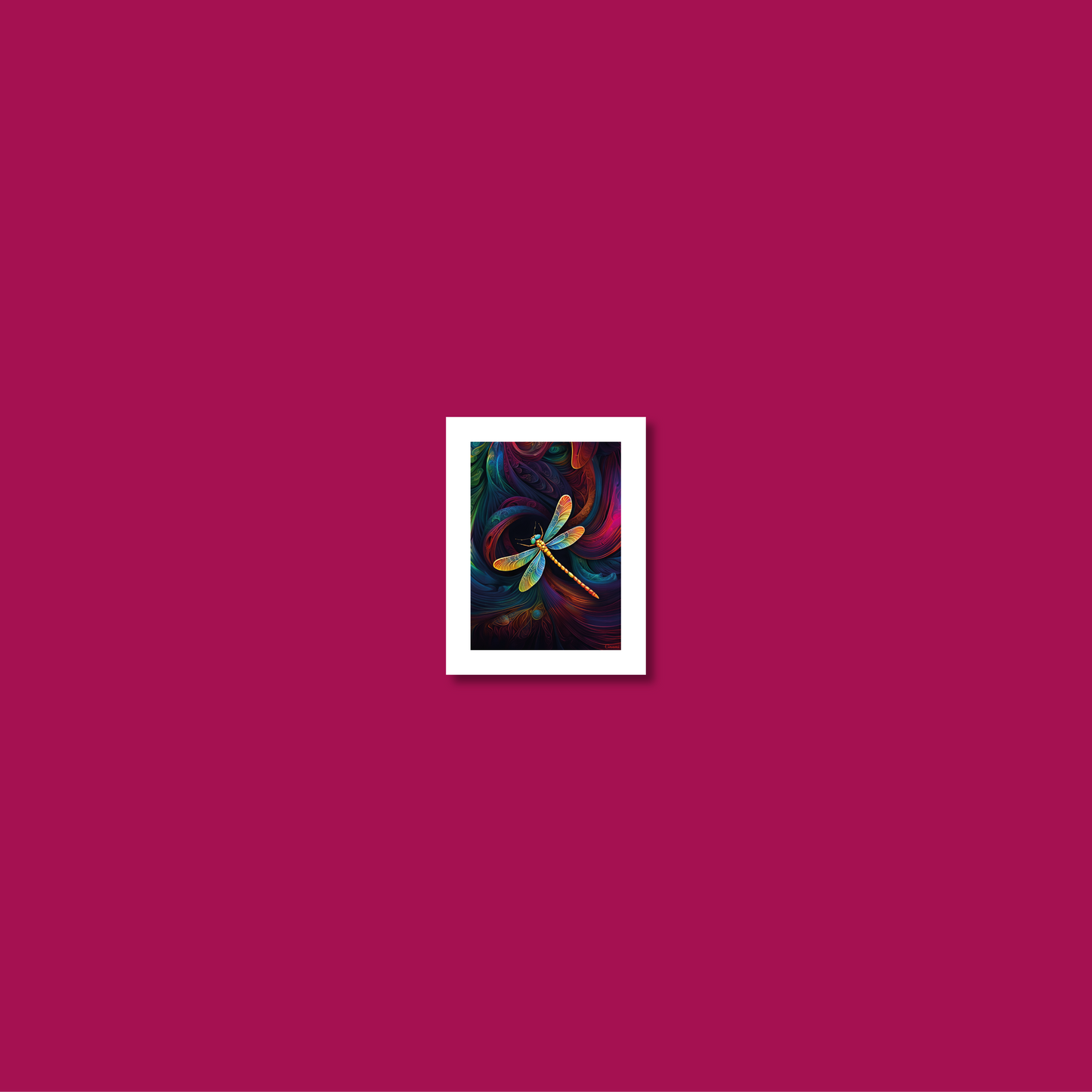 ABSTRACT DRAGONFLY **UNFRAMED ART PRINT**