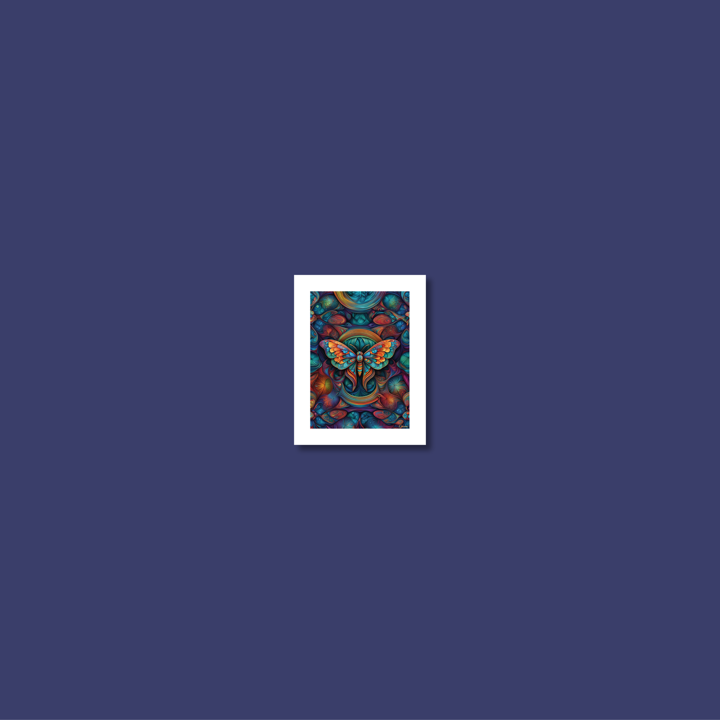 ABSTRACT MOTH **UNFRAMED ART PRINT**