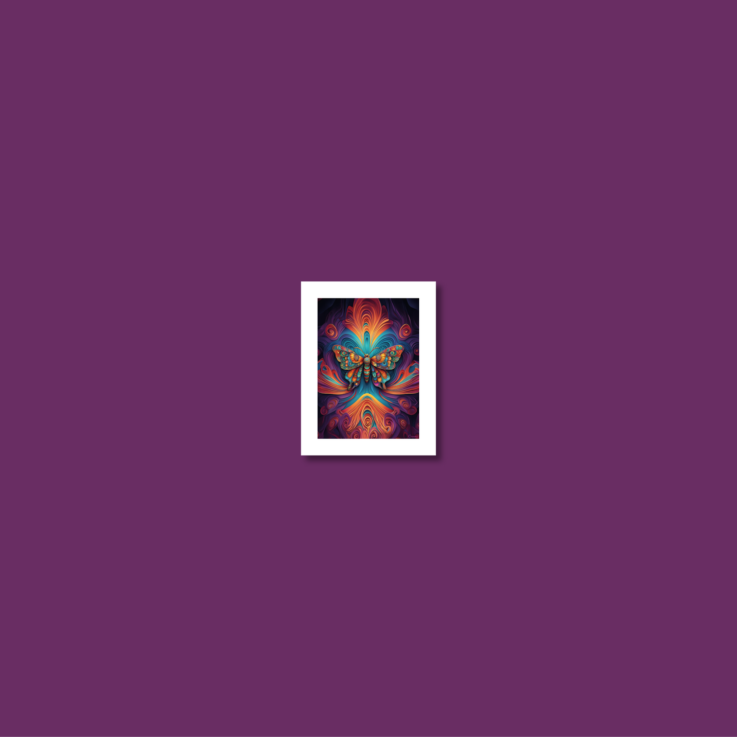 ABSTRACT BUTTERFLY **UNFRAMED ART PRINT**