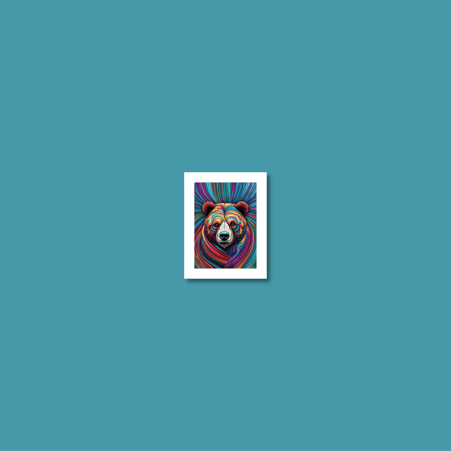 ABSTRACT BEAR **UNFRAMED ART PRINT**