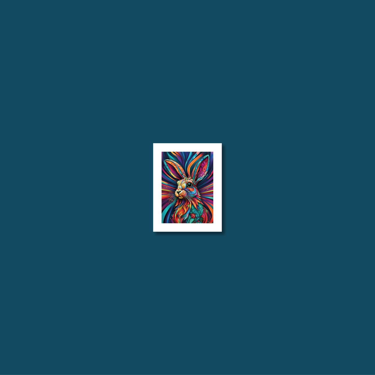 ABSTRACT RABBIT **UNFRAMED ART PRINT**