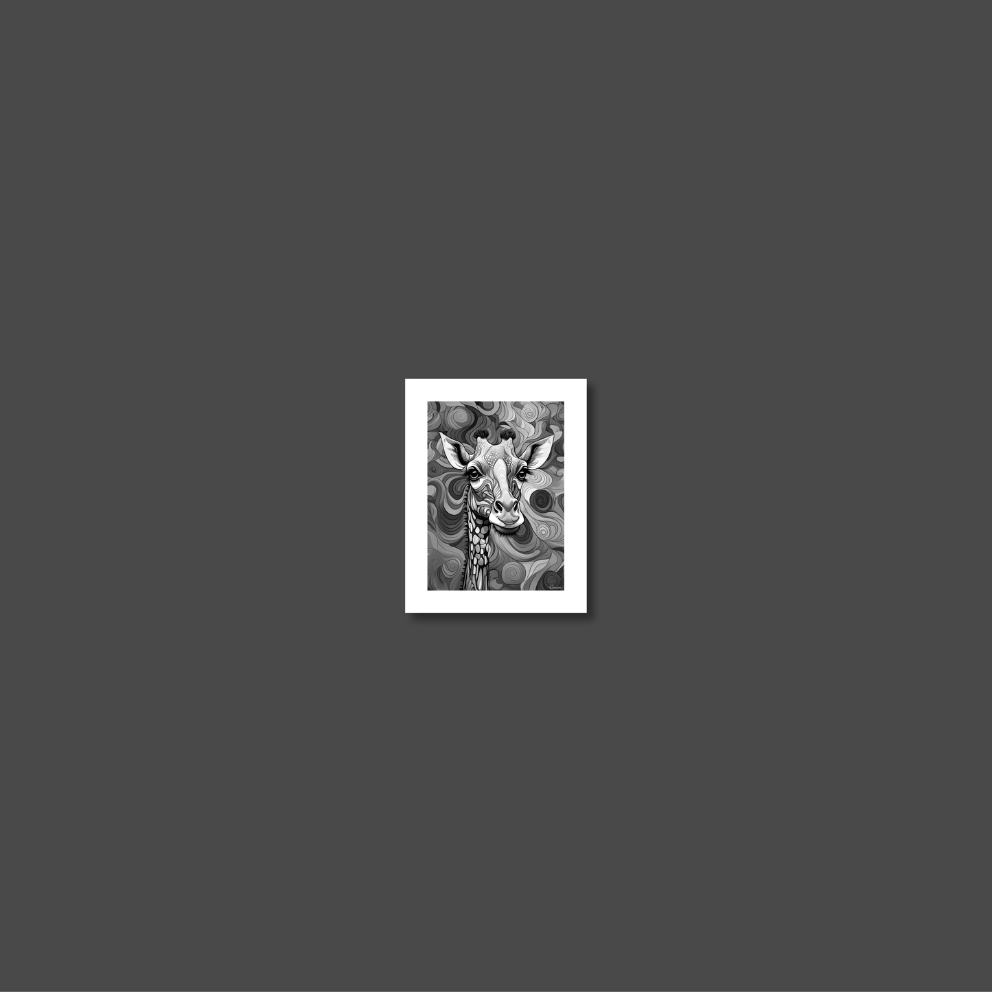 ABSTRACT GIRAFFE **UNFRAMED ART PRINT**