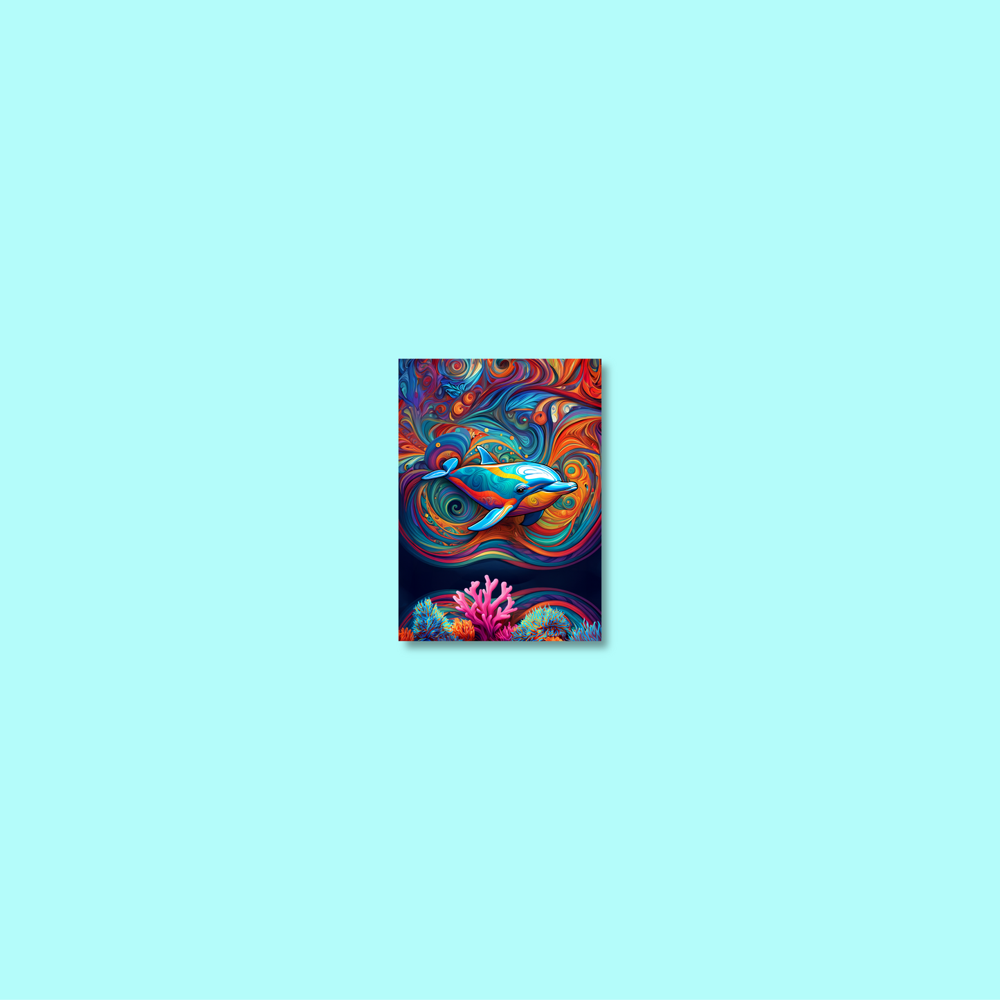 ABSTRACT DOLPHIN **UNFRAMED ART PRINT**