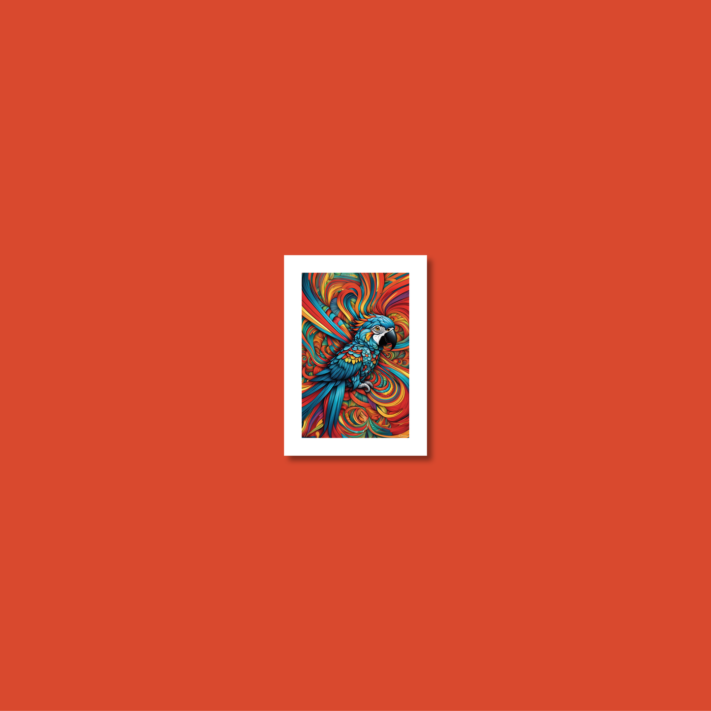 ABSTRACT PARROT **UNFRAMED ART PRINT**