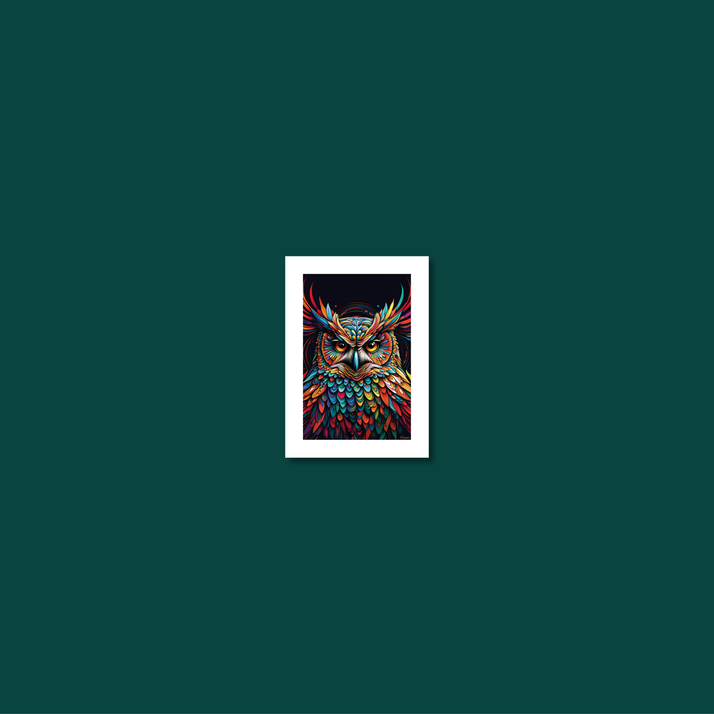 ABSTRACT OWL **UNFRAMED ART PRINT**