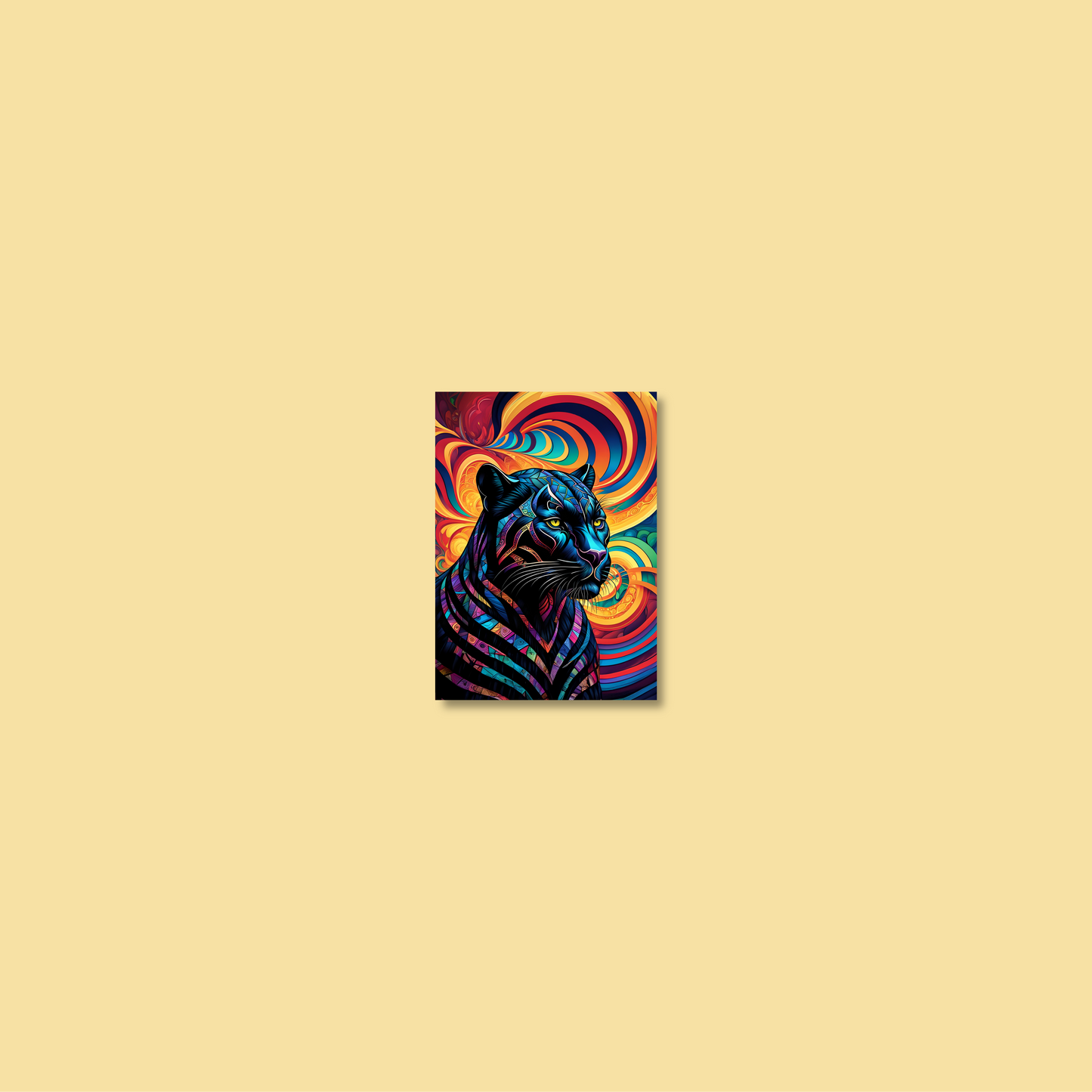 ABSTRACT BLACK PANTHER **UNFRAMED ART PRINT**