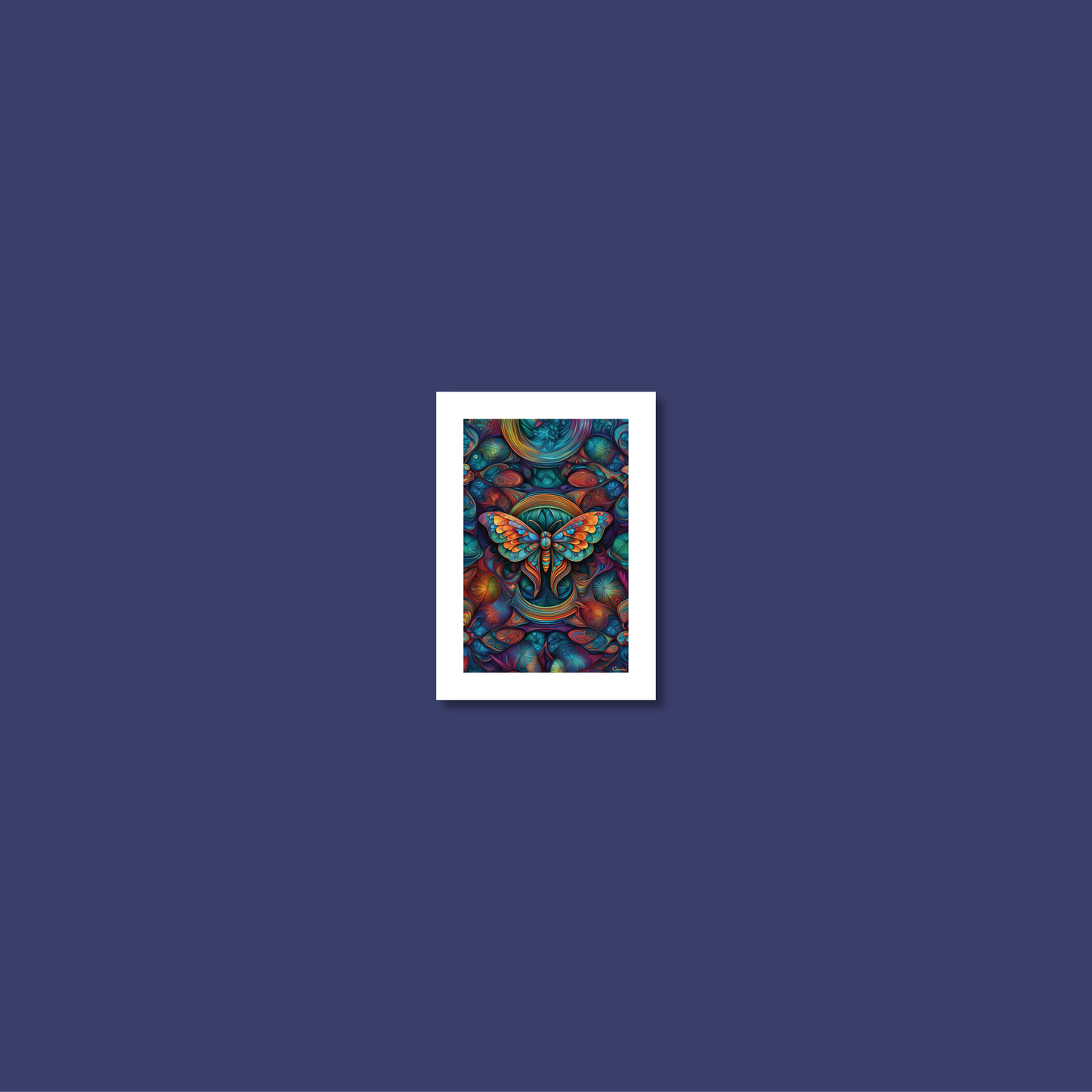 ABSTRACT MOTH **UNFRAMED ART PRINT**
