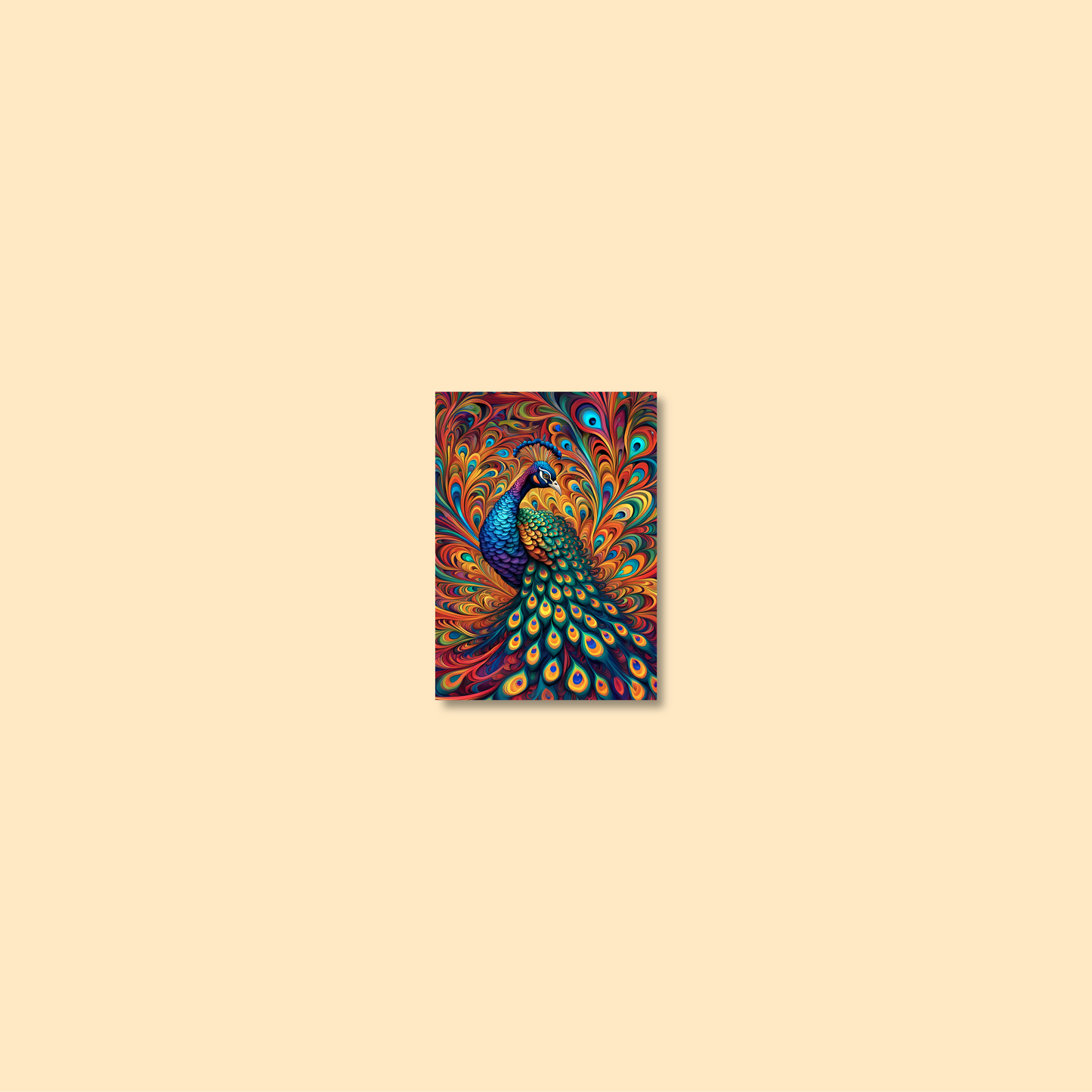 ABSTRACT PEACOCK **UNFRAMED ART PRINT**