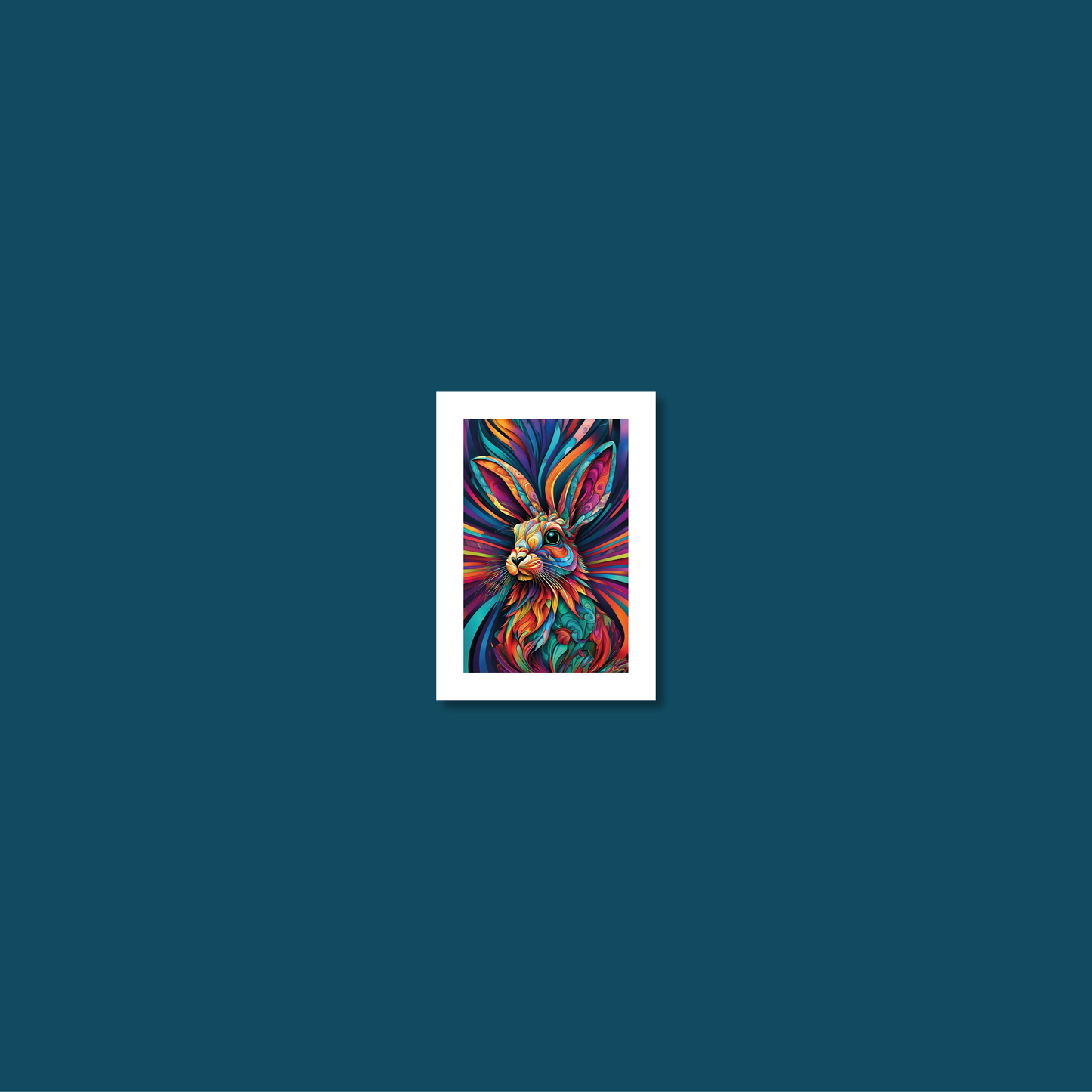ABSTRACT RABBIT **UNFRAMED ART PRINT**