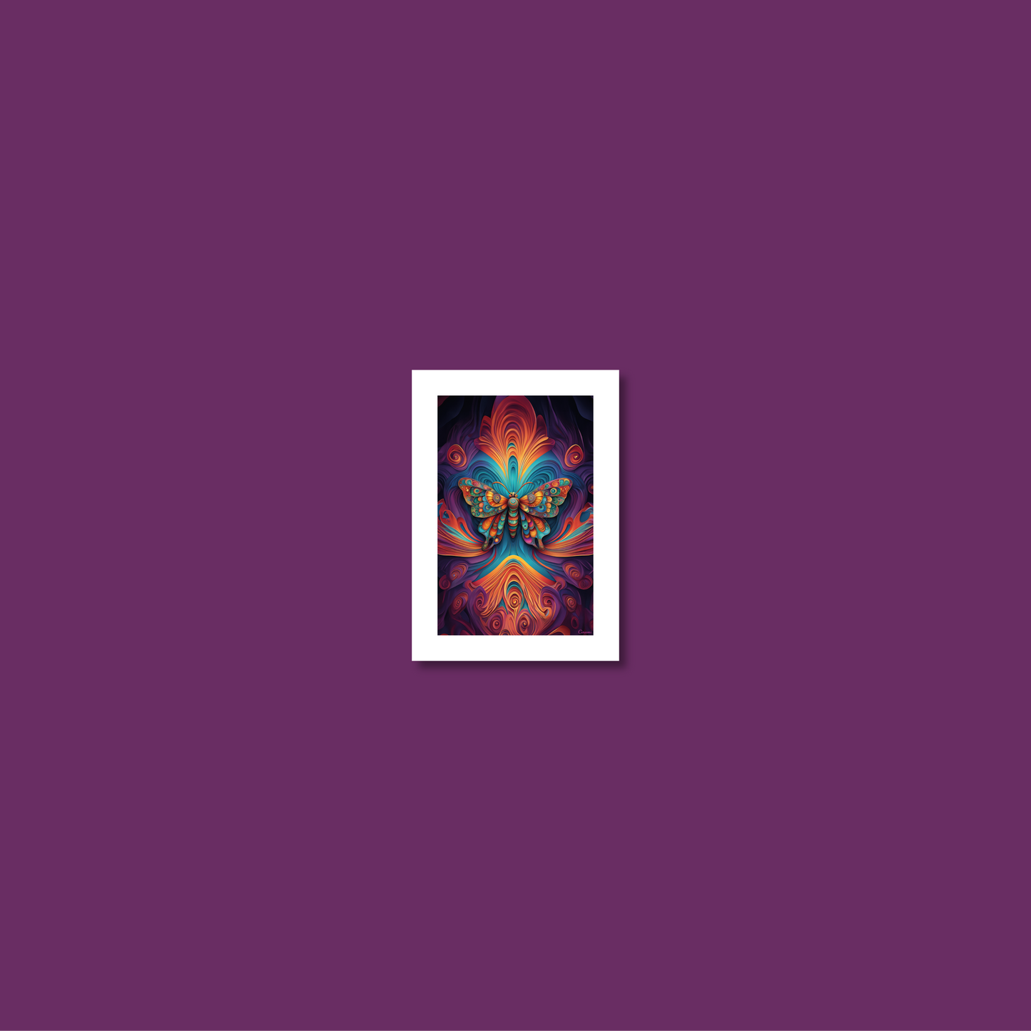ABSTRACT BUTTERFLY **UNFRAMED ART PRINT**
