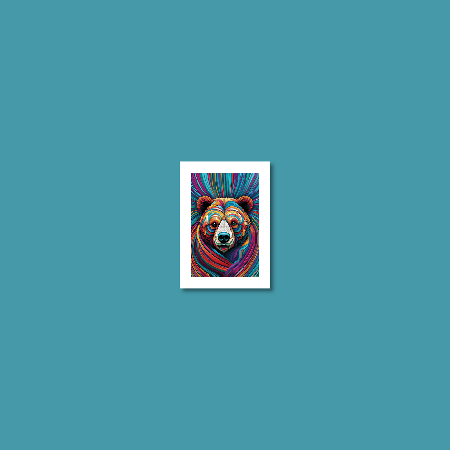 ABSTRACT BEAR **UNFRAMED ART PRINT**