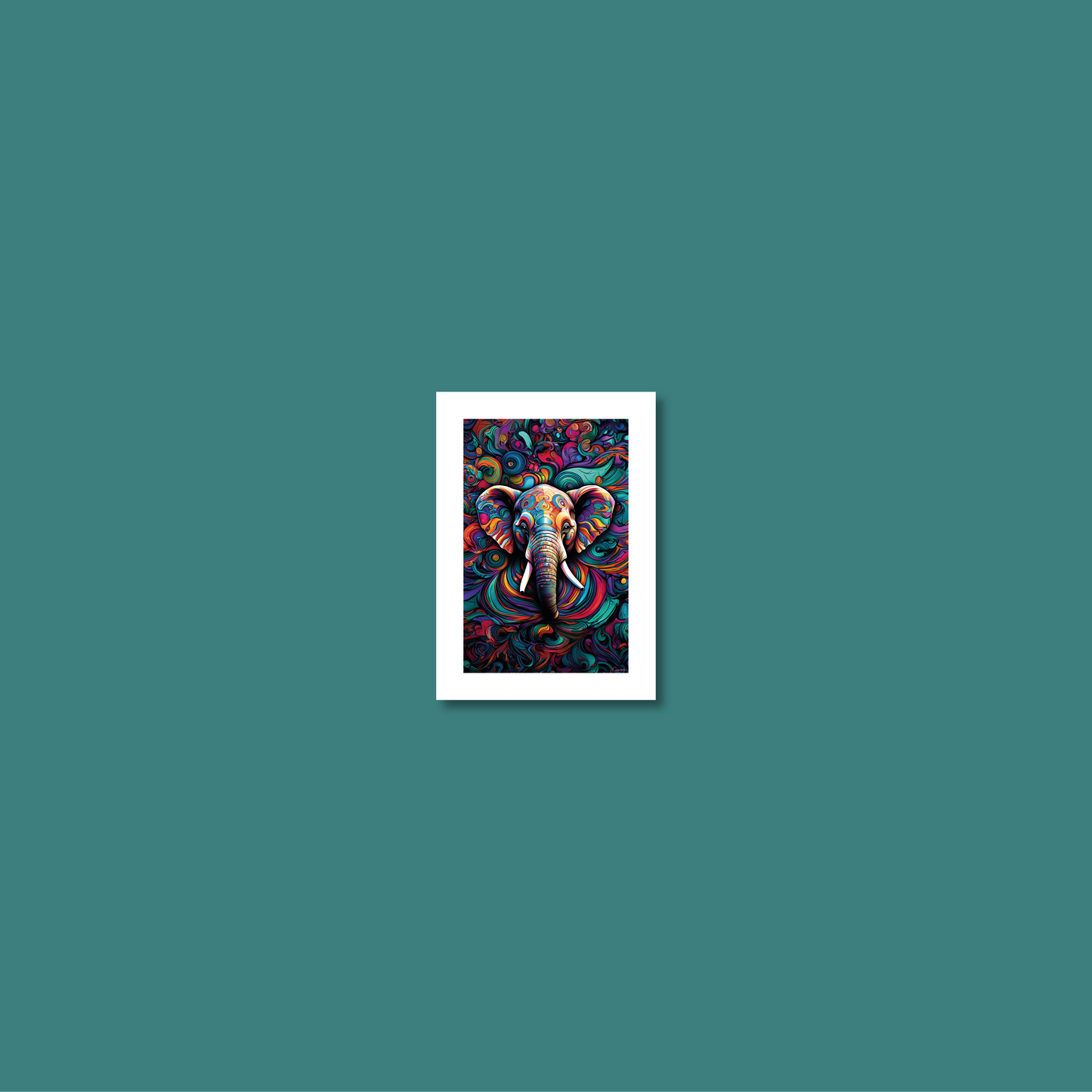 ABSTRACT ELEPHANT **UNFRAMED ART PRINT**