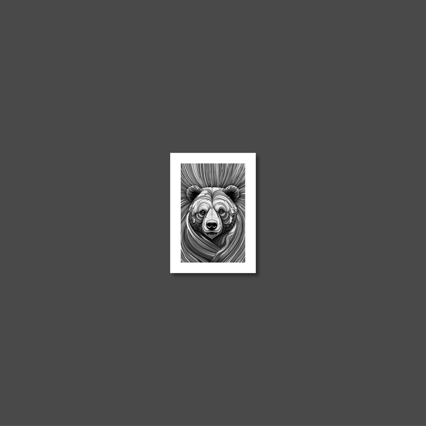 ABSTRACT BEAR **UNFRAMED ART PRINT**