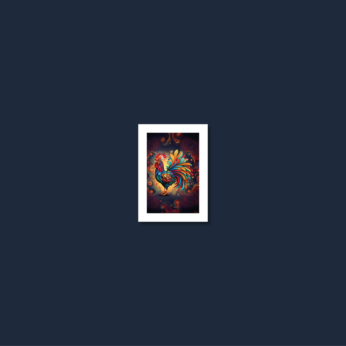 ABSTRACT COCKEREL **UNFRAMED ART PRINT**