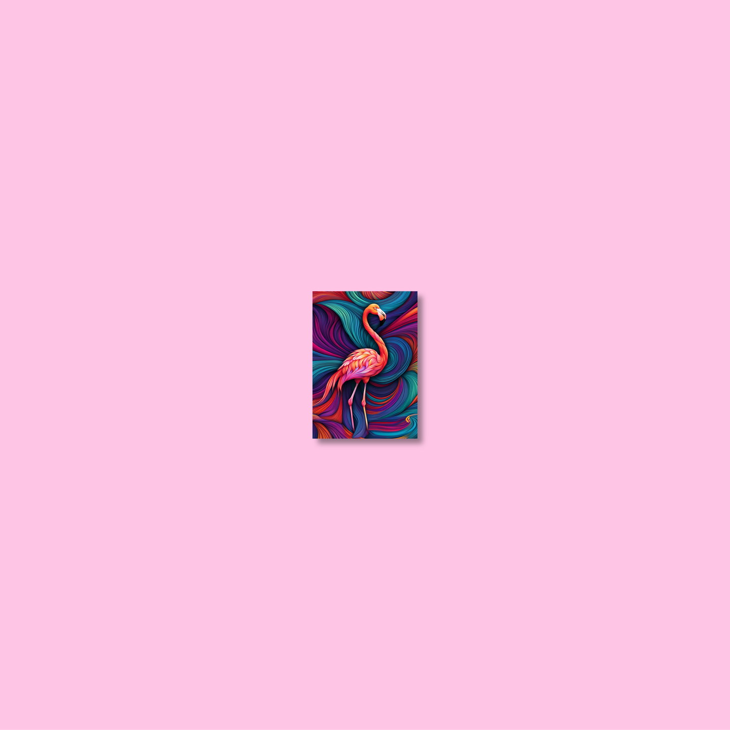 ABSTRACT FLAMINGO **UNFRAMED ART PRINT**