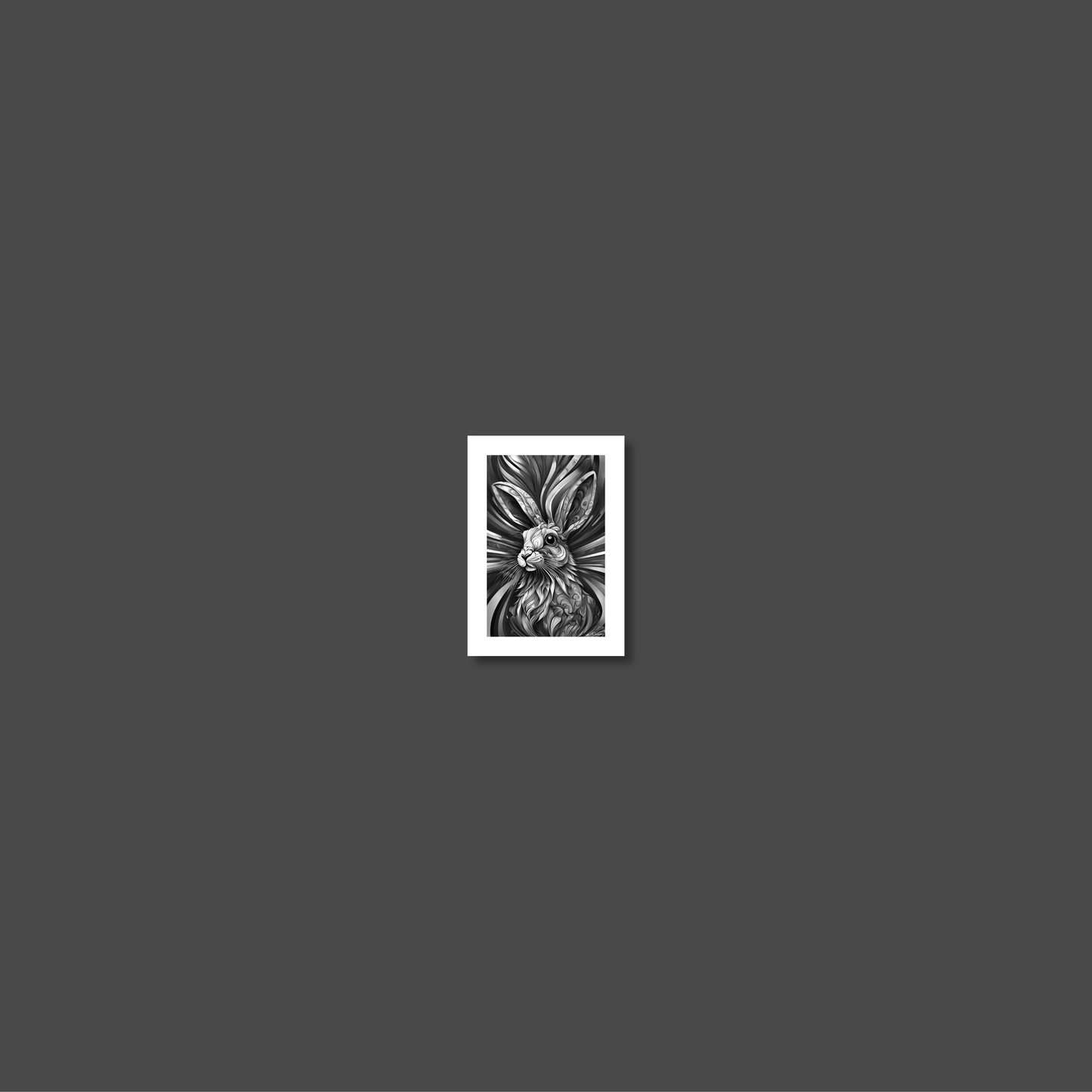 ABSTRACT RABBIT **UNFRAMED ART PRINT**