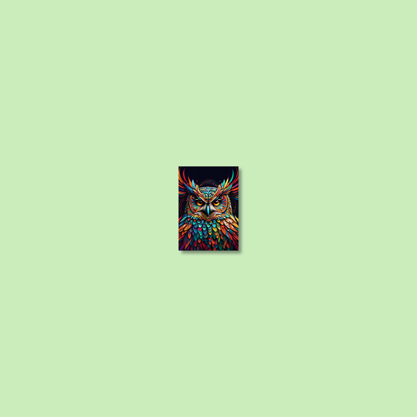 ABSTRACT OWL **UNFRAMED ART PRINT**