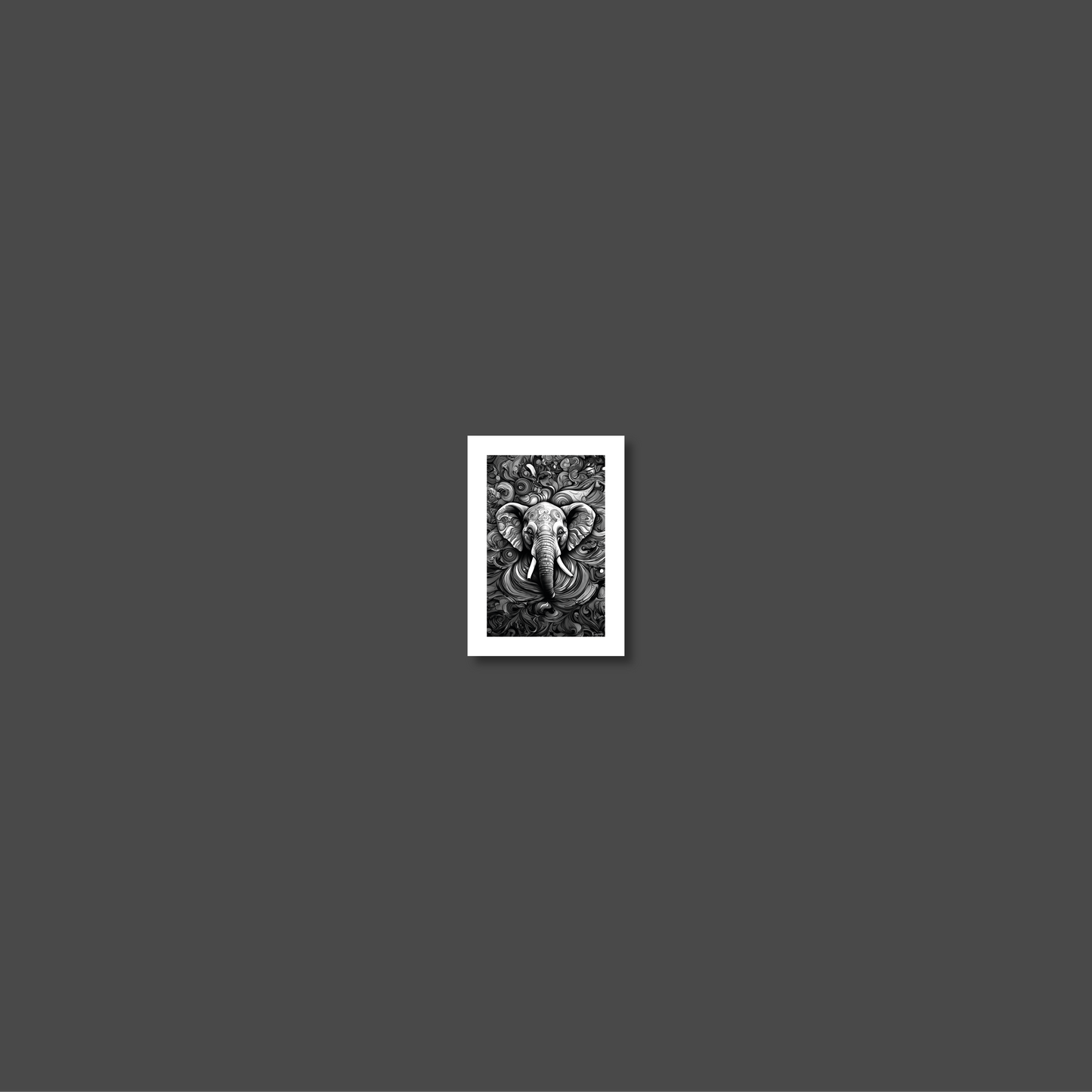 ABSTRACT ELEPHANT **UNFRAMED ART PRINT**