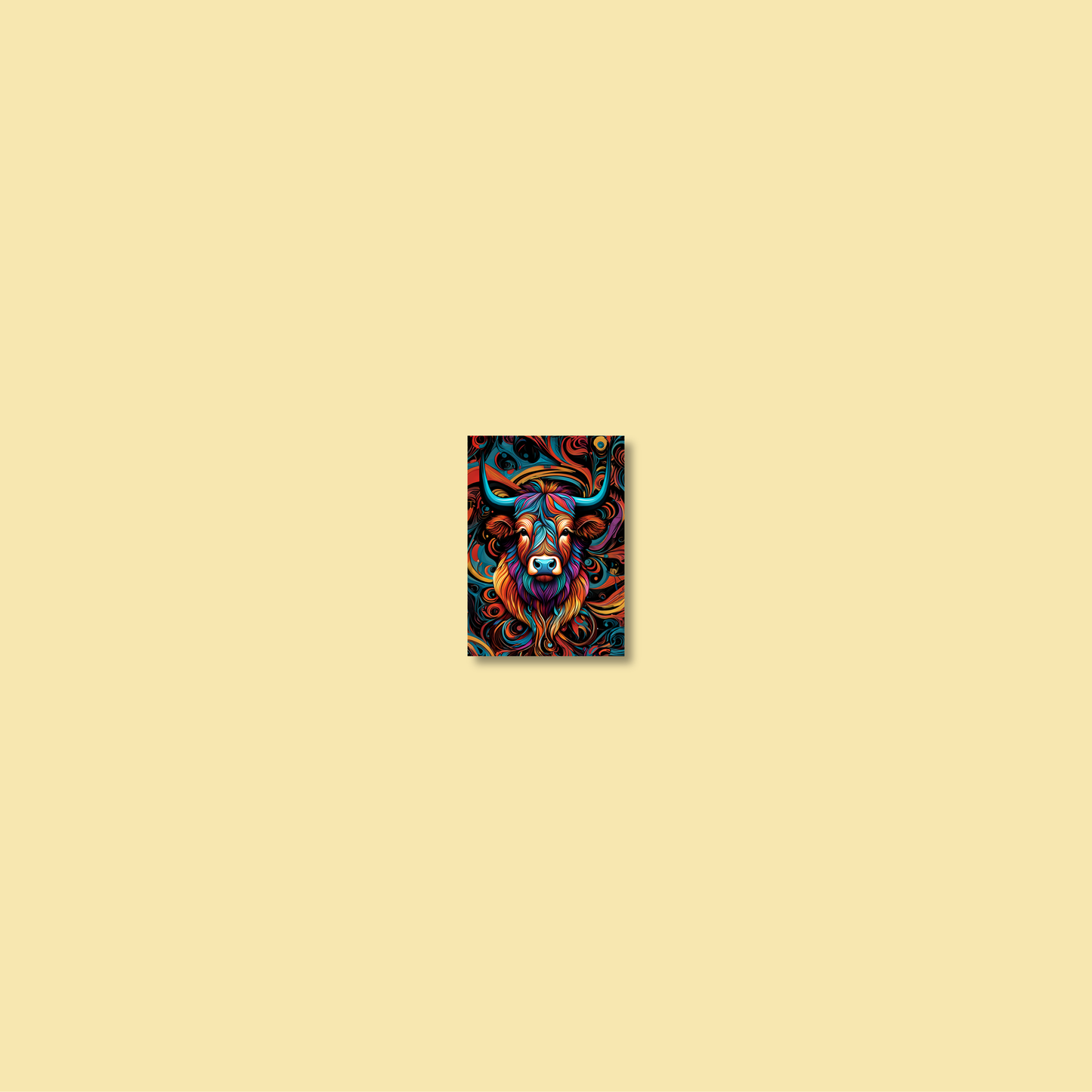 ABSTRACT HIGHLAND CATTLE **UNFRAMED ART PRINT**