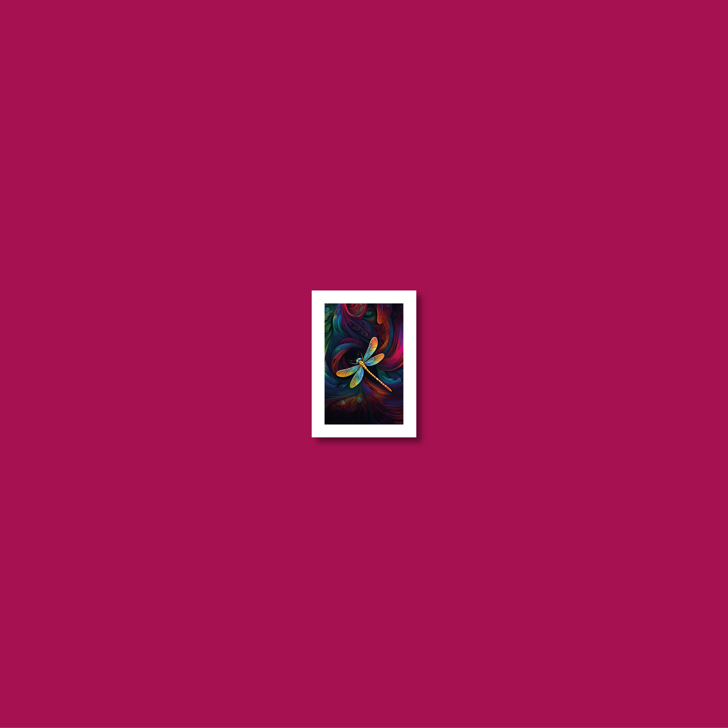 ABSTRACT DRAGONFLY **UNFRAMED ART PRINT**