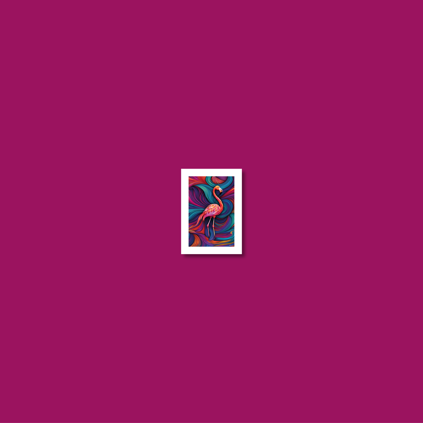ABSTRACT FLAMINGO **UNFRAMED ART PRINT**
