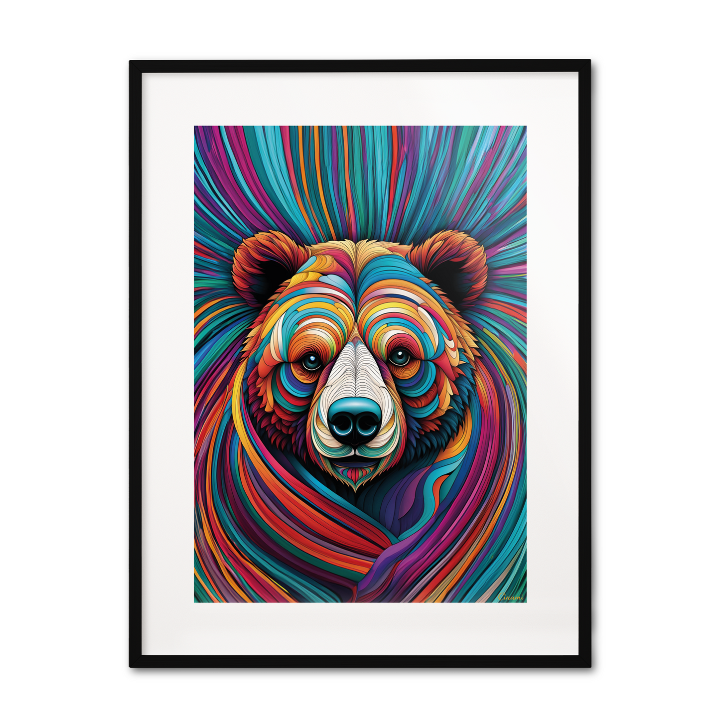 ABSTRACT BEAR **UNFRAMED ART PRINT**