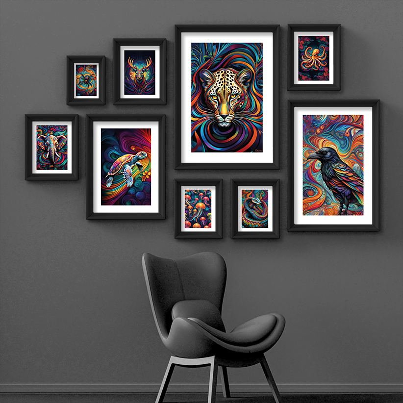 ABSTRACT LEOPARD **UNFRAMED ART PRINT**