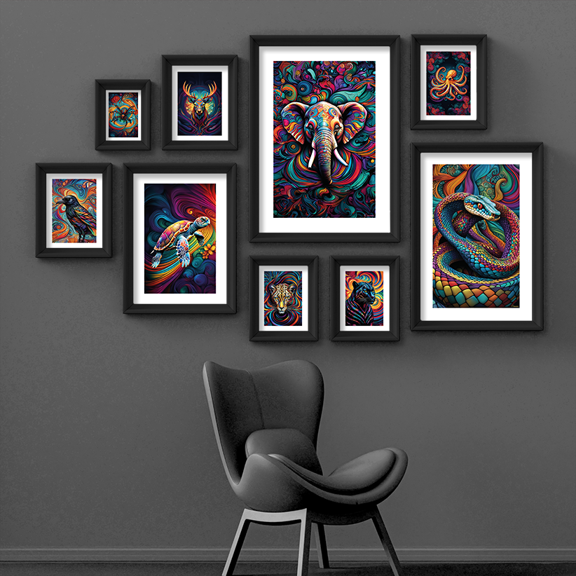 ABSTRACT ELEPHANT **UNFRAMED ART PRINT**