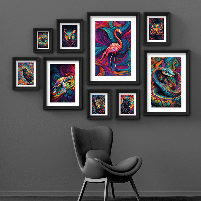 ABSTRACT FLAMINGO **UNFRAMED ART PRINT**