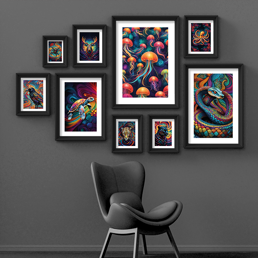 ABSTRACT JELLYFISH **UNFRAMED ART PRINT**