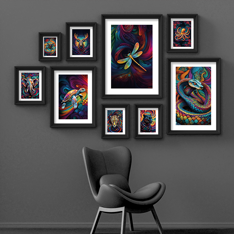 ABSTRACT DRAGONFLY **UNFRAMED ART PRINT**