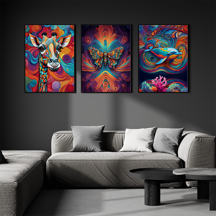 ABSTRACT BUTTERFLY **UNFRAMED ART PRINT**