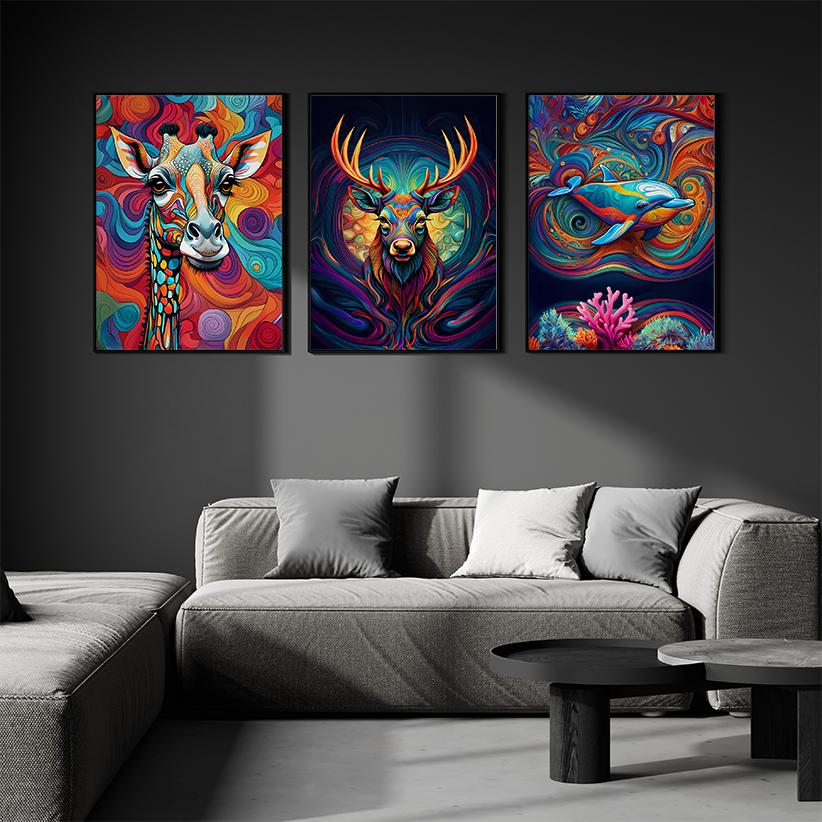 ABSTRACT STAG **UNFRAMED ART PRINT**