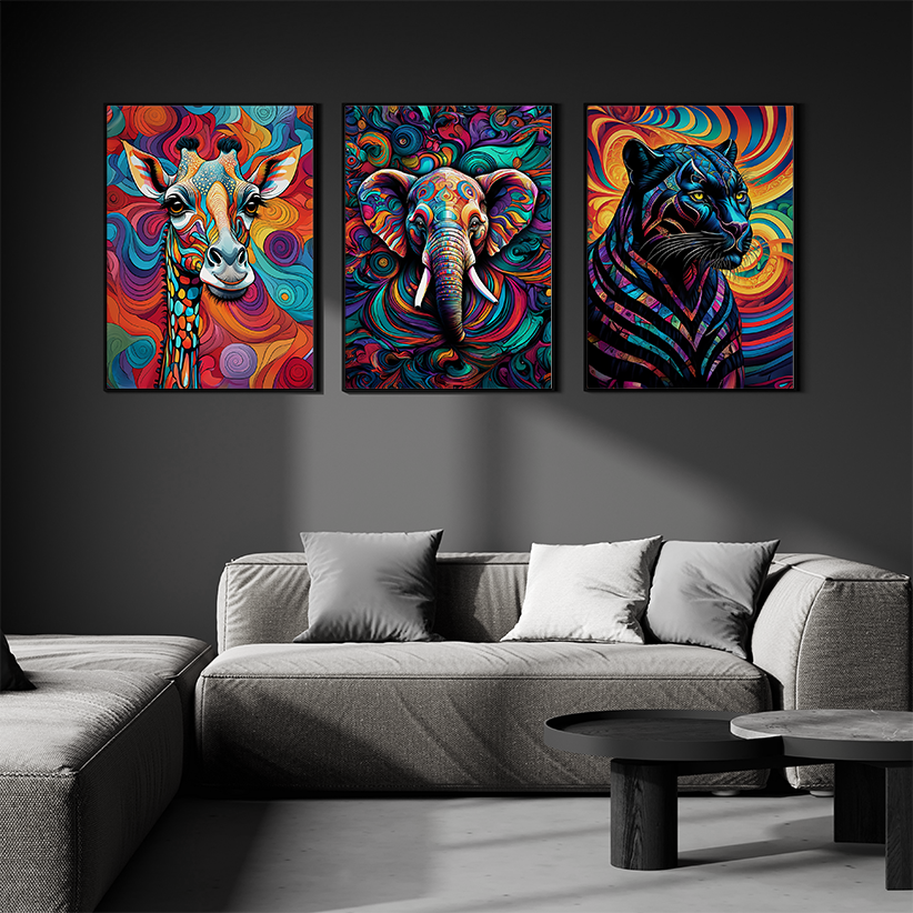 ABSTRACT ELEPHANT **UNFRAMED ART PRINT**