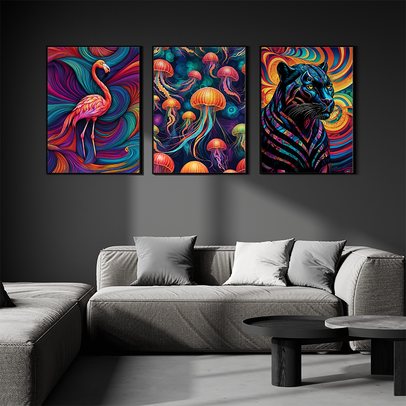 ABSTRACT JELLYFISH **UNFRAMED ART PRINT**