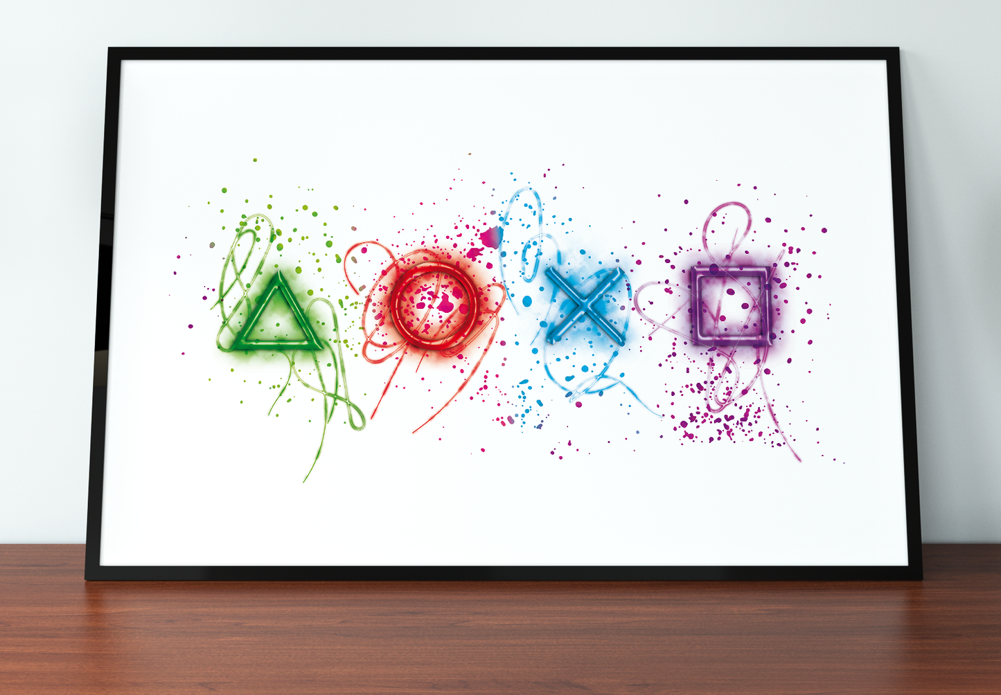 WHITE GRUNGE GAMER **UNFRAMED POSTER**