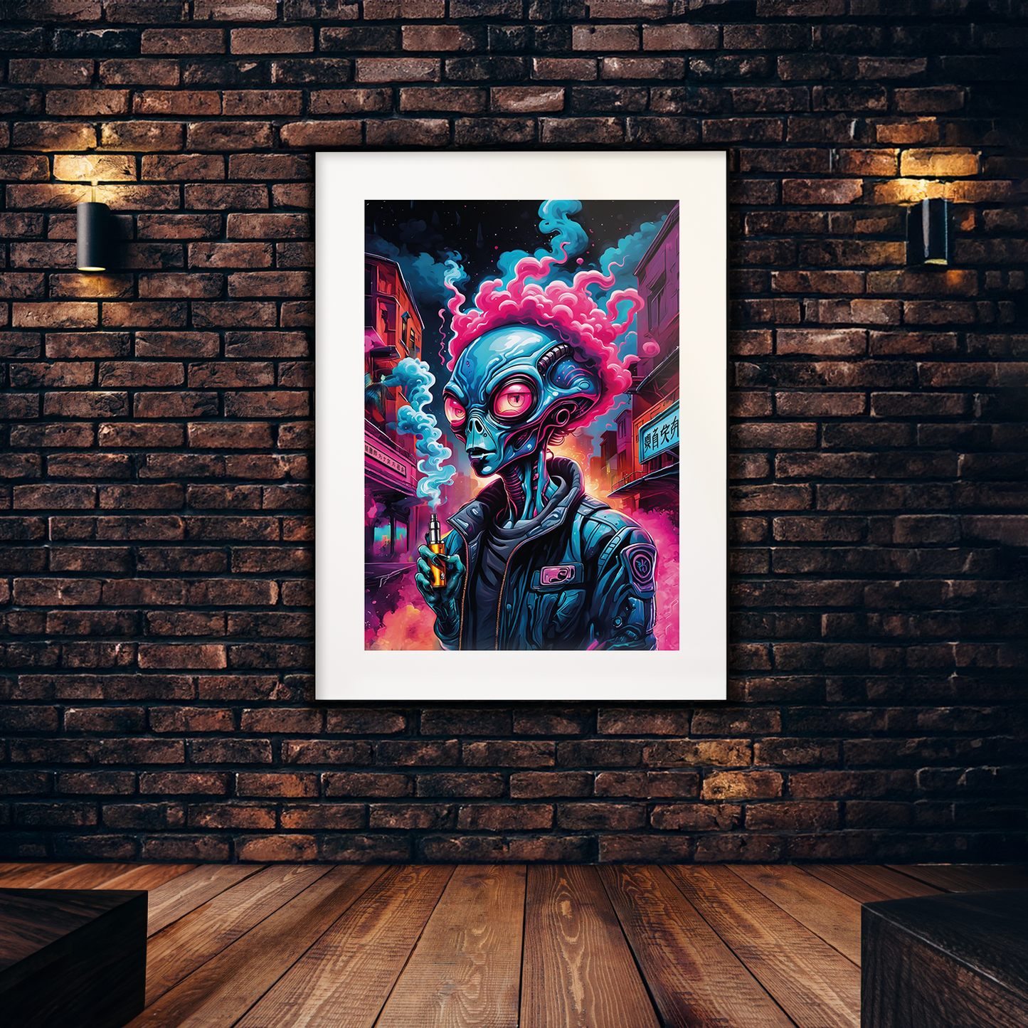Alien Vaper - Exhale **UNFRAMED ART PRINT**